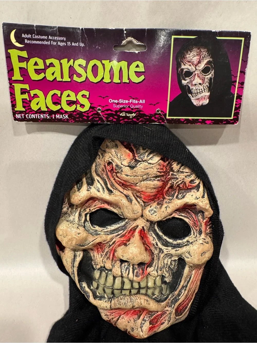 Fun World Easter Unlimited Fearsome Zombie Hooded Halloween Mask New Classic